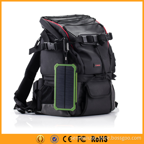 2W Solar Panel 15000mAh Solar Power Bank with Carabiner LED
